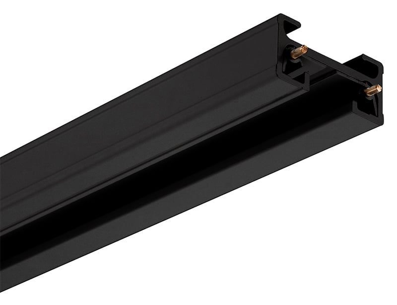 T 2FT BL 1-Circuit Low Profile Trac System, 2 ft L x 1-3/8 in W x 11/16 in D, Aluminum