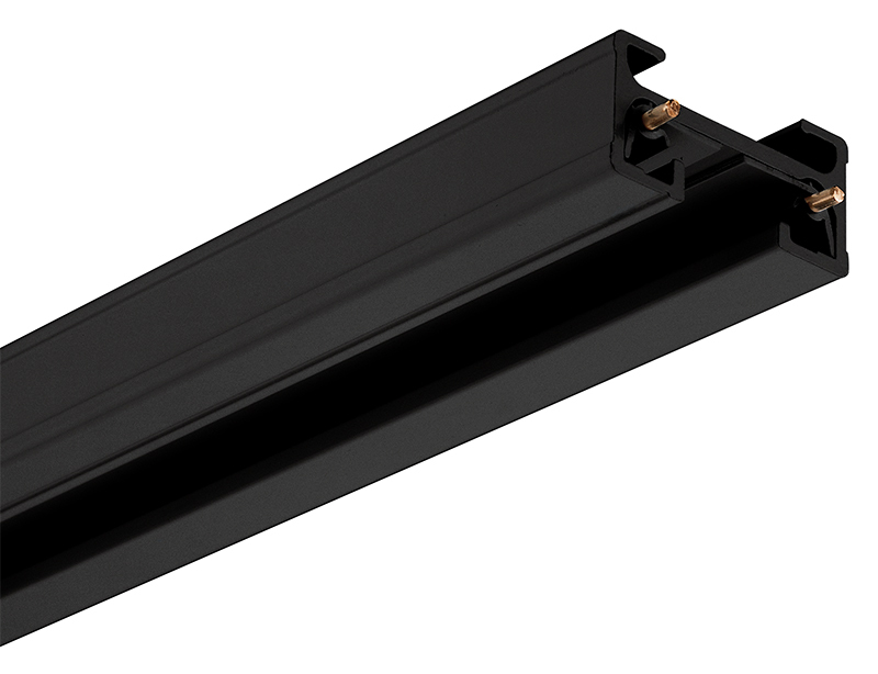 T 4FT BL T Series 1-Circuit Low Profile Trac System, 4 ft L x 1-3/8 in W, Extruded Aluminum