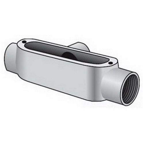 T-100G Type T Conduit Outlet Body, 1 in Hub, 12 cu-in, Malleable Iron, Hot Dipped Galvanized