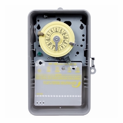 T101P T100 Electro Mechanical Timer Switch, 24 hr Setting, 125 V AC, 5 hp, 1NO 1 Form A SPST Contact, 1 Poles