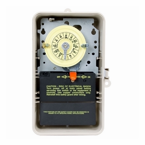 T101P3 T100 Heavy Duty Mechanical Timer Switch, 24 hr Setting, 120 V AC, 2 hp, 1NO 1 Form A SPST Contact, 1 Poles