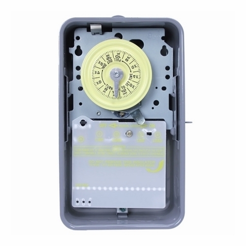 T101R T100 Electro Mechanical Timer Switch, 24 hr Setting, 125 V AC, 5 hp, 1NO 1 Form A SPST Contact, 1 Poles