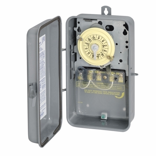 T102R T100 Electromechanical Time Switch, 24 hr Setting, 208 to 277 V AC, 5 hp, 1NO 1 Form A SPST Contact, 1 Poles