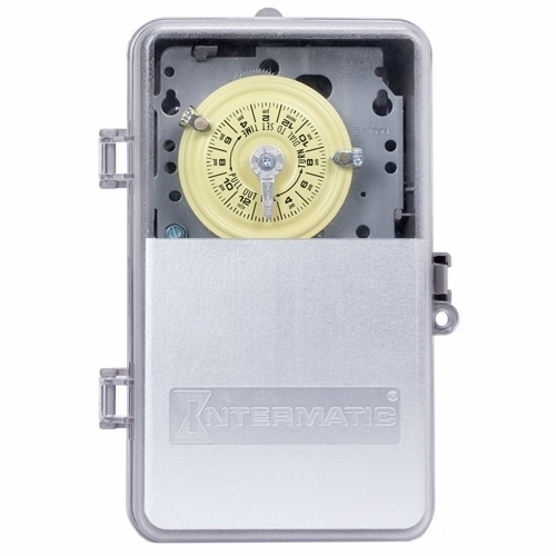T103PCD82 T100 Electro Mechanical Timer Switch, 24 hr Setting, 125 V AC, 5 hp, 2NO 2 Form A DPST Contact, 2 Poles