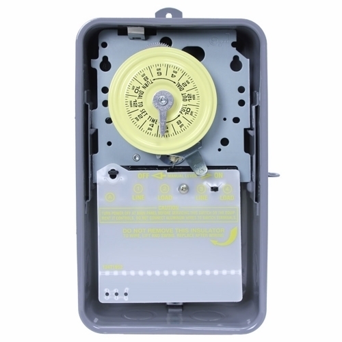 T106R T100 Electro Mechanical Timer Switch, 24 hr Setting, 208 to 277 V AC, 5 hp, 1CO 1 Form C SPDT Contact, 1 Poles