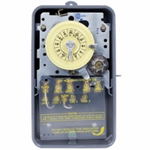 T1471BR T1400 Mechanical Timer Switch, 24 hr Setting, 125 V AC, 5 hp, 4NO 4 Form A 4PST Contact, 4 Poles