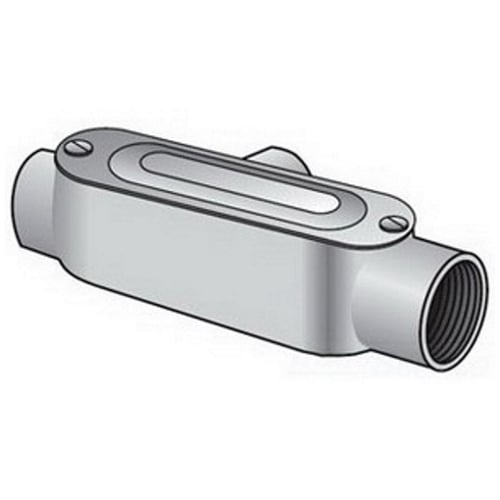 T150ACG Type T Conduit Outlet Body With Cover and Gasket, 1-1/2 in Hub, 34.5 cu-in Capacity, Die Cast Copper Free Aluminum, Aluminum Enamel/Epoxy Powder Coated