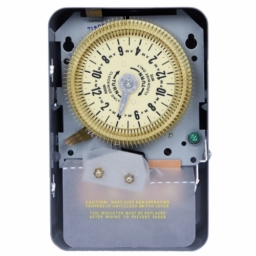 T1906 T1900 Electro Mechanical Timer Switch, 15 min to 24 hr Setting, 208 to 277 V AC, 1 hp, 1CO 1 Form C SPDT Contact, 1 Poles