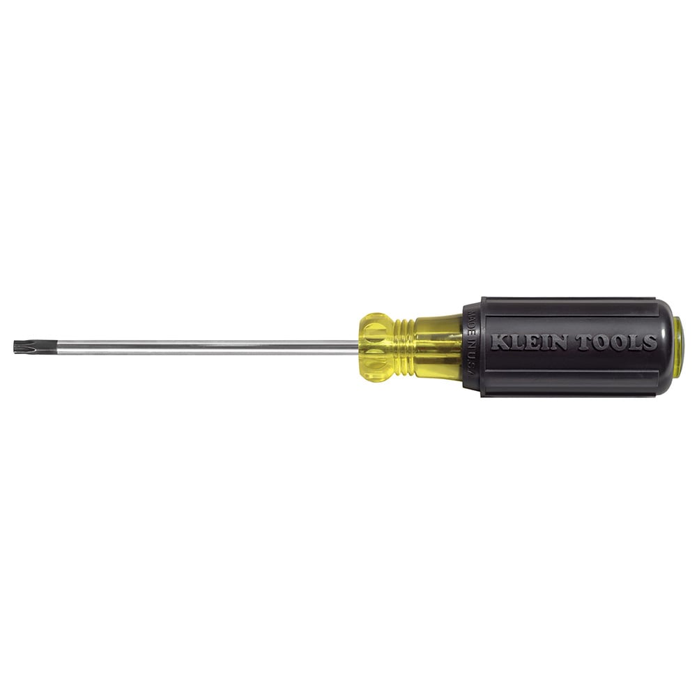 19545 Torx Screwdriver, T27 Torx Point, Steel Shank, 8.313 in OAL, Plastic Handle, Black Oxide/Polished Chrome, ANSI/ASME Specified