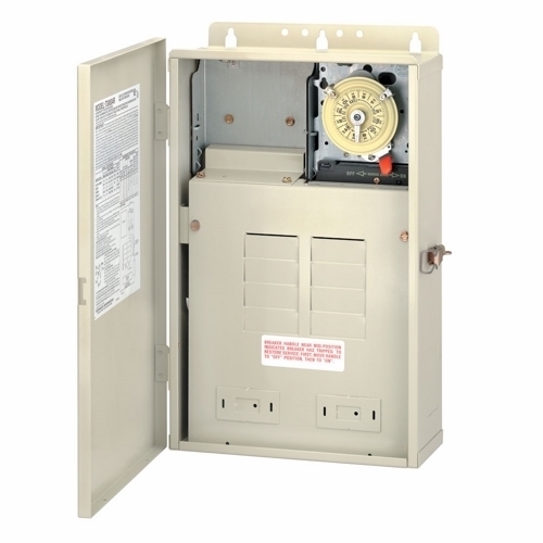T30004R T30000R 1-Phase Mechanical Timer Switch, 24 hr Setting, 240 V AC, 5 hp, DPST Contact, 2 Poles