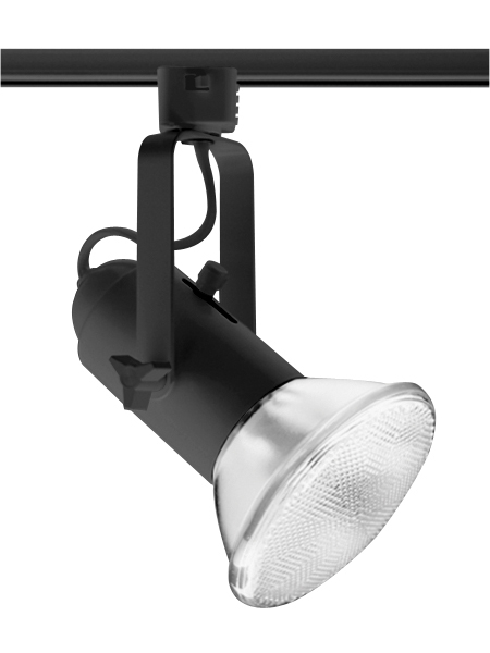 T308 BL Line Voltage Track Head, Incandescent Lamp, 120 V AC, Universal Head, 4 in Maximum Extension