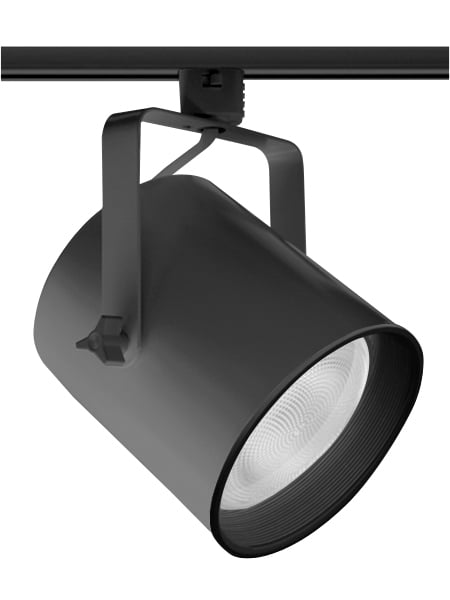 T342 BLB BL Track Head With Copper Screw Shell, Incandescent Lamp, 120 VAC, Flatback Cylinder Head