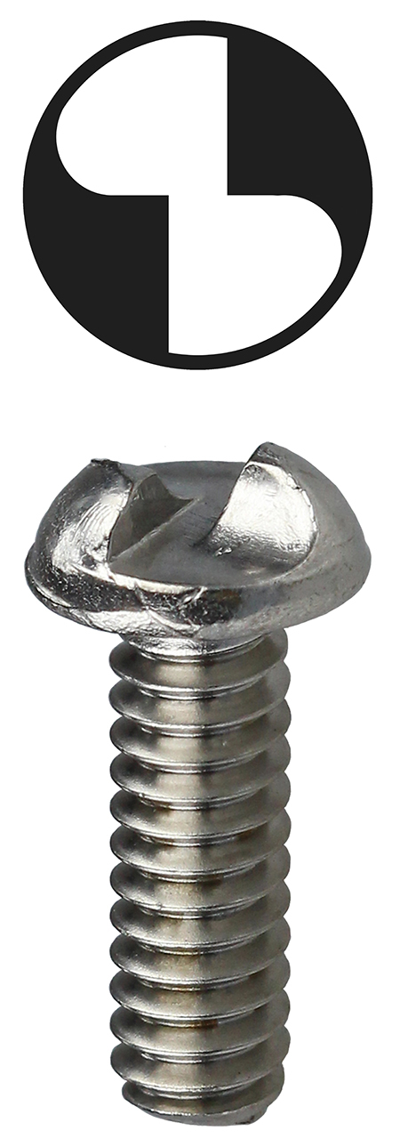 T6321OR Tamper Proof Machine Screw, #6-32, 1 in OAL, 18-8 Stainless Steel, Round Head, 1-Way Drive