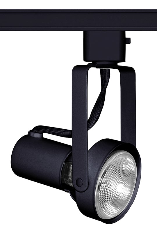 T687 BL Line Voltage Track Head, Incandescent Lamp, 120 V AC, Front Lamping Gimbal Head, 3-5/8 in Maximum Extension