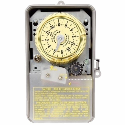 T8805P101C T8800 Mechanical Time Switch With 14-Days Skipper, 12 min to 20 hr, 45 min, 14 days Setting, 120 V AC, 0.5 hp, 1NO 1 Form A SPST Contact, 1 Poles