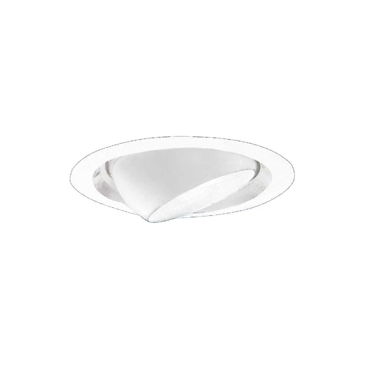 TA60 Adjustable Open Round Eyeball Trim, 6 in OD, Incandescent Lamp, For Use With DBX, IBX, ft Line Voltage Incandescent Downlight Housing, Aluminum