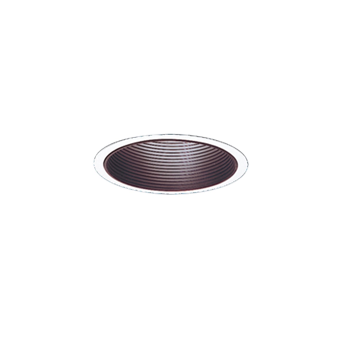 TB60 Open Round Baffle Trim With Stepped Black Baffle, 6 in ID, CFL Lamp, For Use With FireTight FT6CF2H Non-IC Rated New Construction Vertical 2 hr Fire Resistant Recessed Downlight, Aluminum