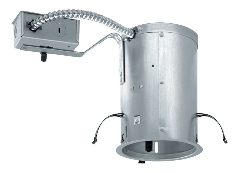 TC20R TC Series Remodel Universal Recessed Lighting Housing, Incandescent Lamp, Non-IC Insulation, 120 V AC, 5-1/2 in Ceiling Opening, Aluminum Housing