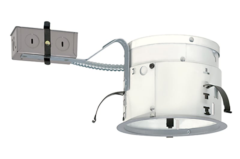 TC2R TC Series Deluxe Universal Remodel Recessed Lighting Housing, Incandescent Lamp, Non-IC Insulation, 120 V AC, 6-3/4 in Ceiling Opening, Steel Housing