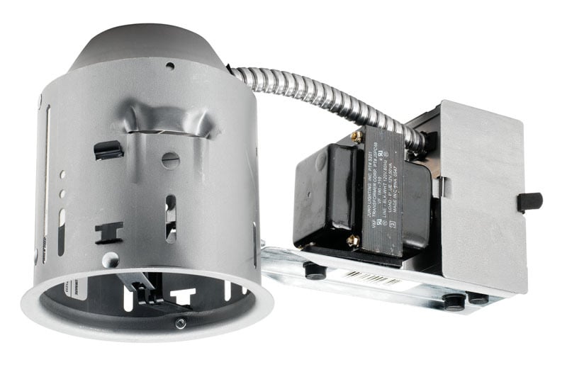 TC44R Low Voltage Remodel Universal Recessed Lighting Housing, Incandescent Lamp, Non-IC Insulation, 120 V AC, 4-3/8 in Ceiling Opening