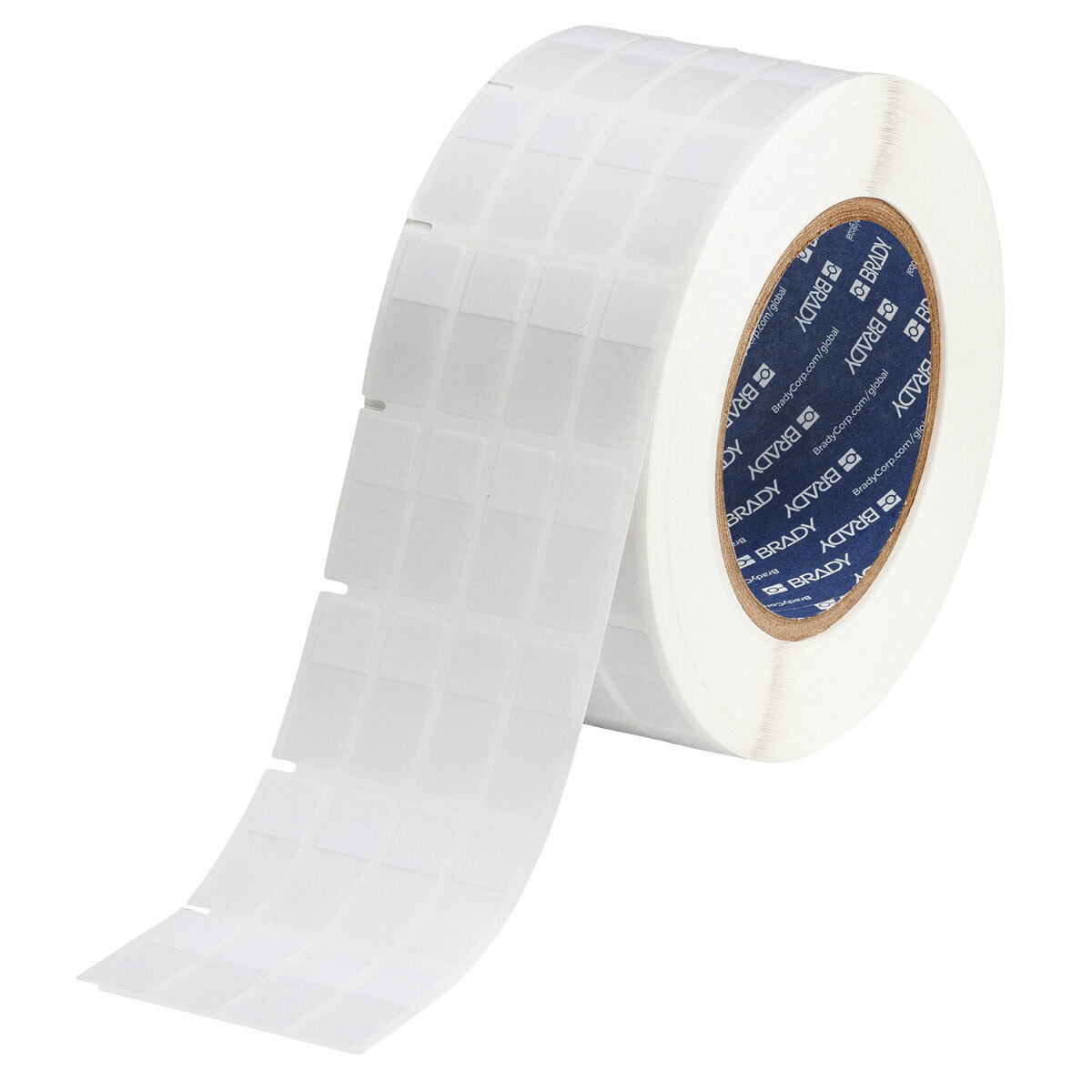 THT-114-427-5 Colored Rectangular Write-On Self-Laminating Thermal Transfer Label, 1-1/4 in L x 1/2 in W, Colored Write-On Area Legend, Clear/White, B-427 Vinyl