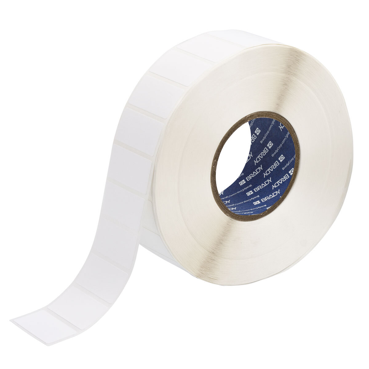 THT-137-499-3 Rectangular Thermal Transfer Label, 1 in L x 2 in W, Blank Legend, White, B-499 Nylon Cloth