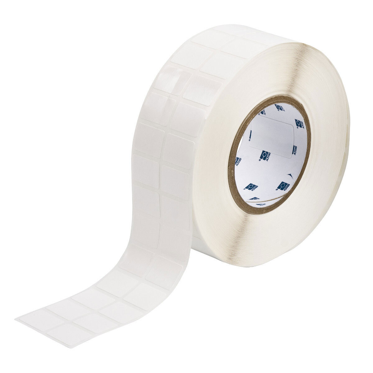 THT-88-498-5 CleanLift Colored Rectangular Repositional Write-On Thermal Transfer Label, 3/4 in L x 1/2 in W, Colored Write-On Area Legend, White, B-498 Vinyl Coated Fabric
