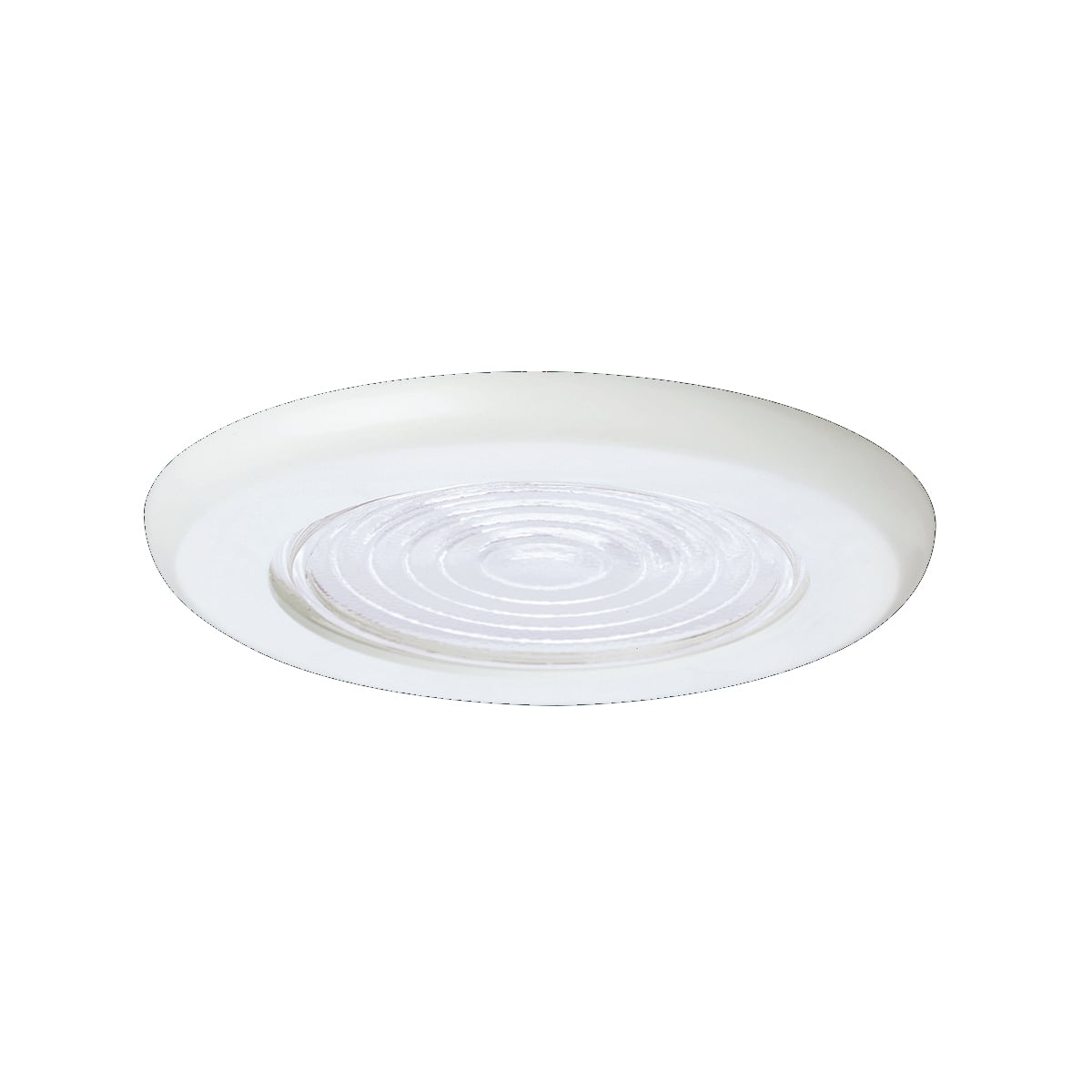 TL62 Round Shower Trim With Non-Metallic Flange, Painted White Trim Ring, 6 in ID, Incandescent Lamp, For Use With LiteBox DBX, DBXQC IC/Non-IC Rated New Construction Line Voltage Recessed Downlight, Aluminum