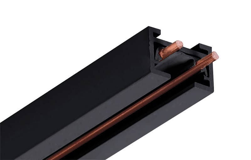 TLVR 8FT BL Low Voltage Miniature Trac System, 8 ft L x 15/16 in W x 5/8 in D, Aluminum