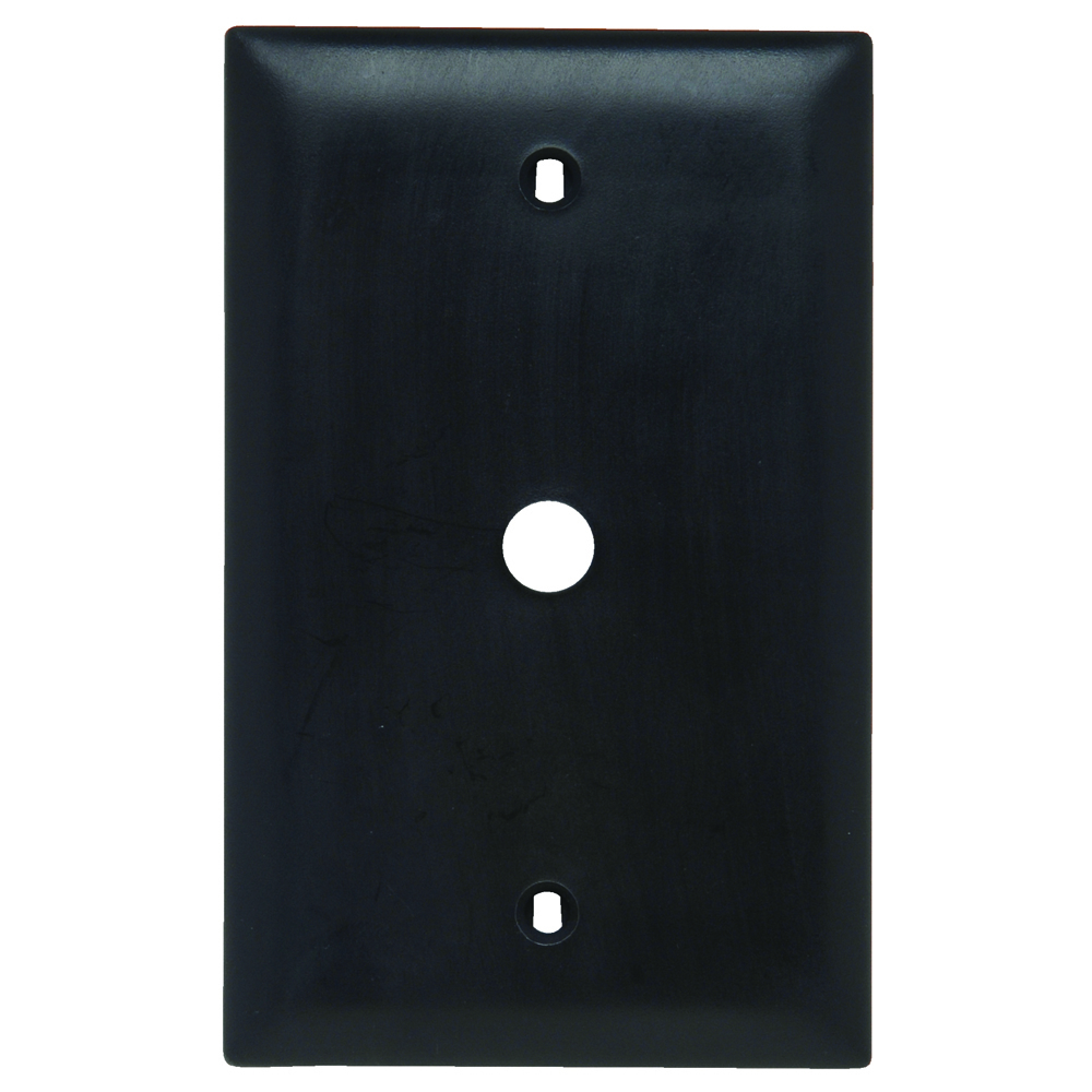 TP11BK TradeMaster 1-Gang Nylon Wall Plate, 041-in Round Opening, Box Mounted, Black