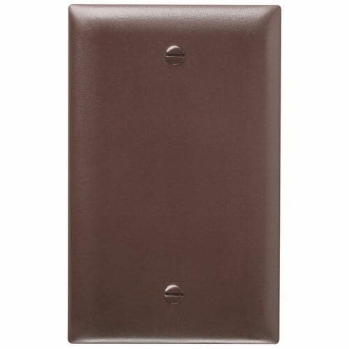 TP13 TradeMaster TP Series Standard Blank Wall Plate, 1 Gangs, 4.7 in, Thermoplastic, Brown