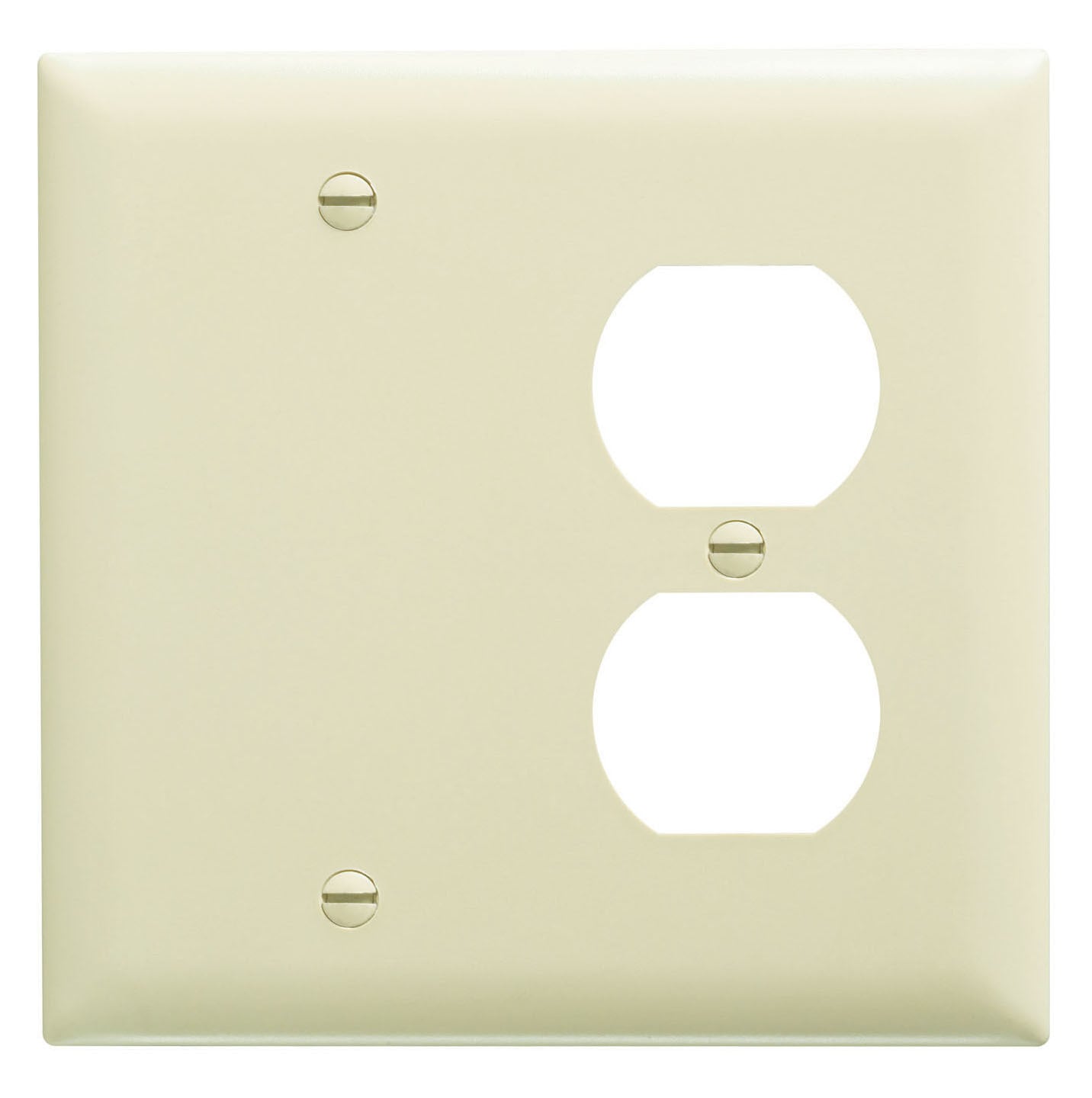 TP138RED TradeMaster 2-Gang Nylon Wall Plate, 1 Duplex Receptacle Opening, 1 Blank, Red