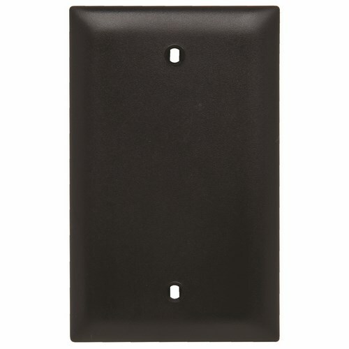 TP13BK TradeMaster TP Series Standard Blank Wall Plate, 1 Gangs, 4.7 in, Thermoplastic, Black