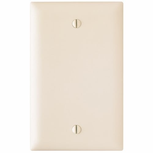 TP13LA TradeMaster TP Series Standard Blank Wall Plate, 1 Gangs, 4.7 in, Thermoplastic, Light Almond