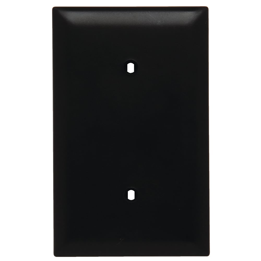 TP14 TradeMaster 1-Gang Nylon Wall Plate, Blank, Strap Mounted, Brown