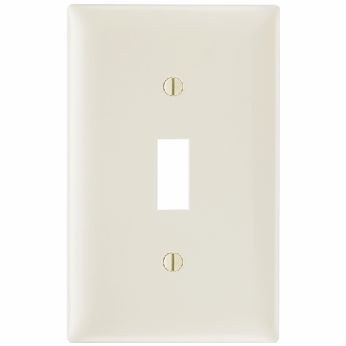 TP1LA TradeMaster 1-Gang Nylon Wall Plate, 1 Toggle Switch Opening, Light Almond