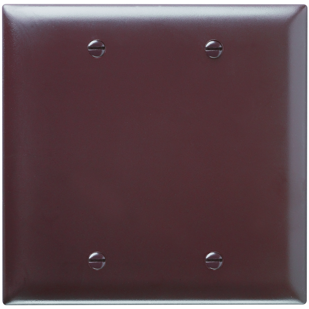 TP23 TradeMaster 2-Gang Nylon Wall Plate, Blank, Box Mounted, Brown