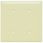 Trademaster Plate 2gang Blank Strap Mount Ivory