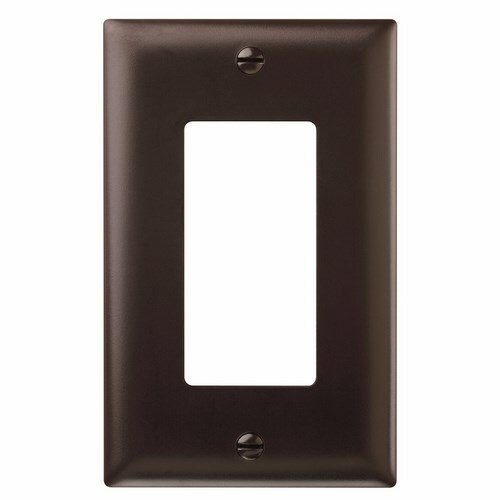 TP26 TradeMaster Standard Wall Plate, 1 Gangs, 2-15/16 in W x 4.7 in H, Thermoplastic, Brown