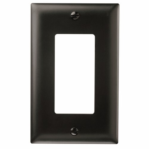 TP26BK TradeMaster Standard Wall Plate, 1 Gangs, 2-15/16 in W x 4.7 in H, Thermoplastic, Black