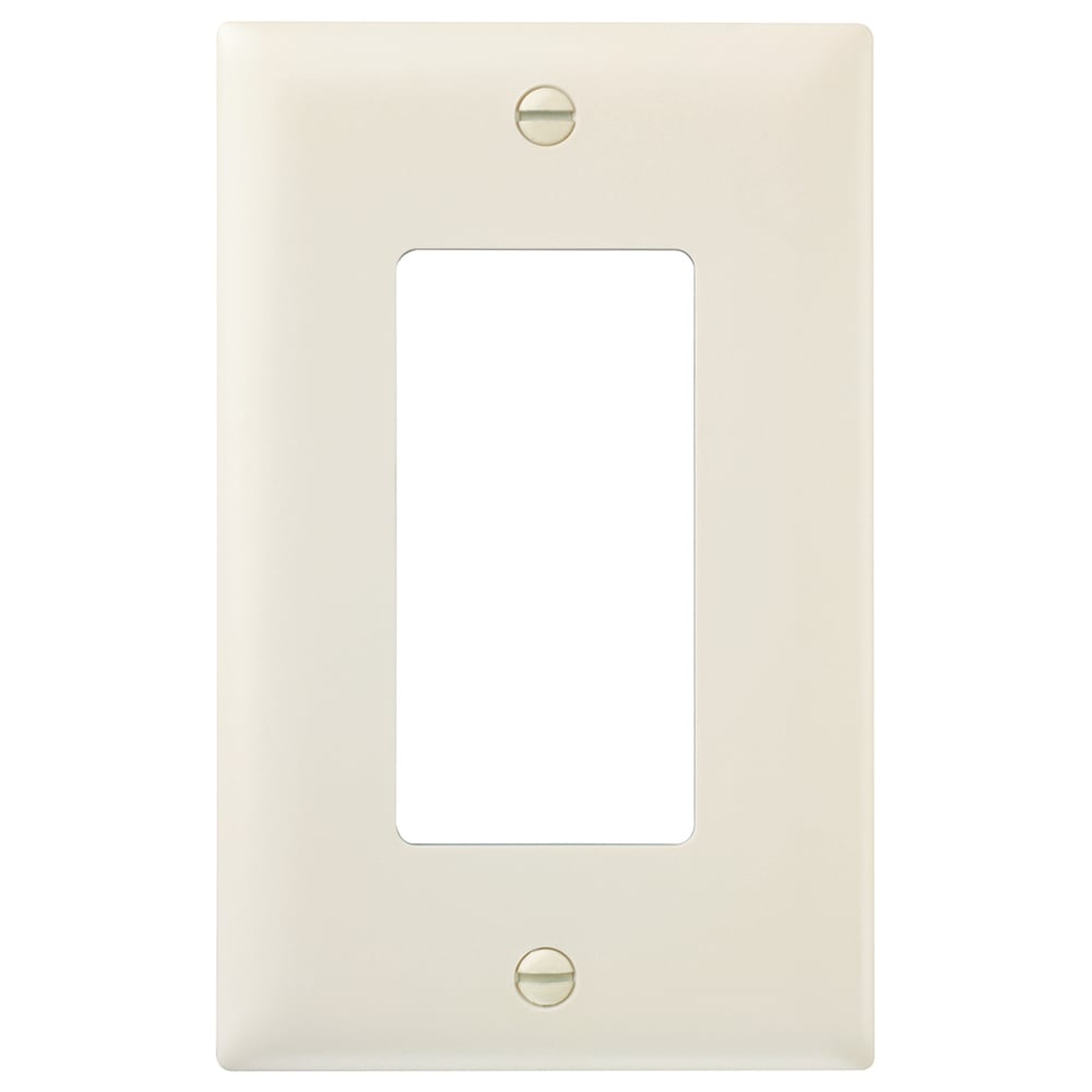 TP26LA TradeMaster 1-Port Standard Wall Plate, 1 Gangs, 2-15/16 in W x 4.7 in H, Thermoplastic, Light Almond