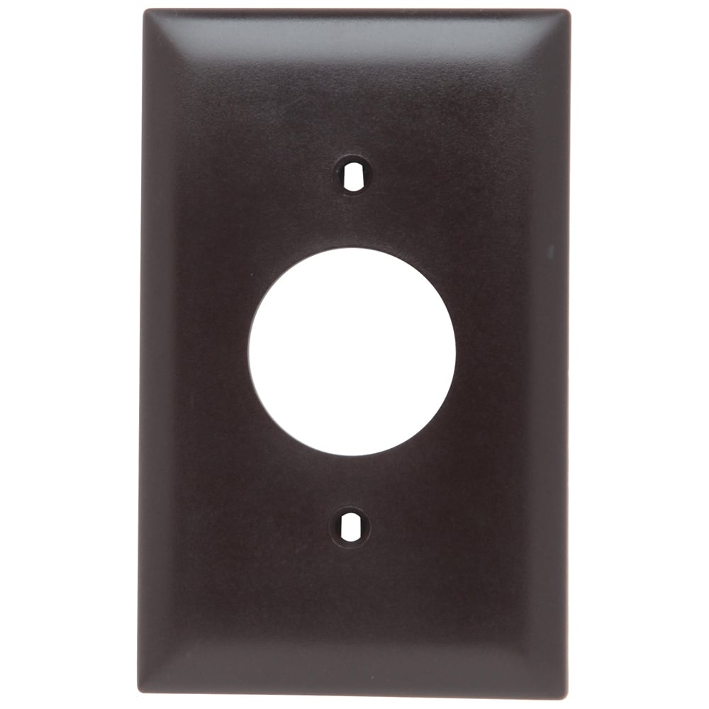 TP7 TradeMaster 1-Gang Nylon Wall Plate, Single Receptacle Opening, Brown