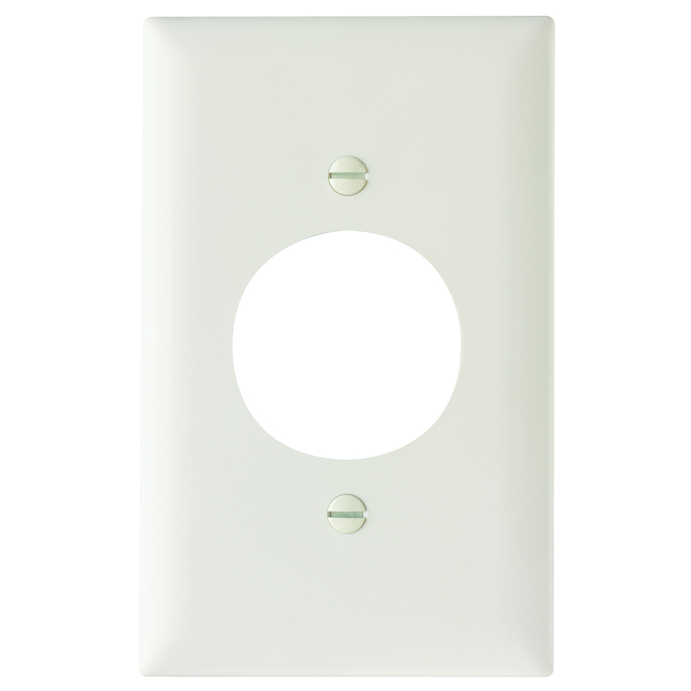 TP720LA TradeMaster 1-Gang Nylon Wall Plate, 15938-in Power Outlet Receptacle Opening, 2 Mtg Holes, Light Almond