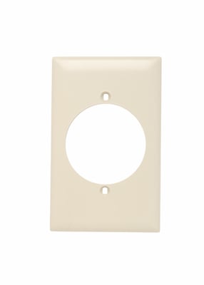 TP724GRY TradeMaster 1-Gang Nylon Wall Plate, 2156-in Power Outlet Receptacle Opening, 2 Mtg Holes, Gray