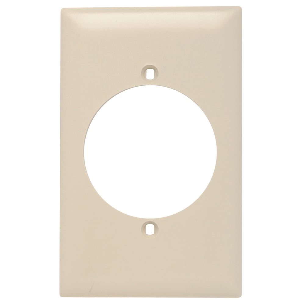 TP724I TradeMaster 1-Gang Nylon Wall Plate, 2156-in Power Outlet Receptacle Opening, 2 Mtg Holes, Ivory