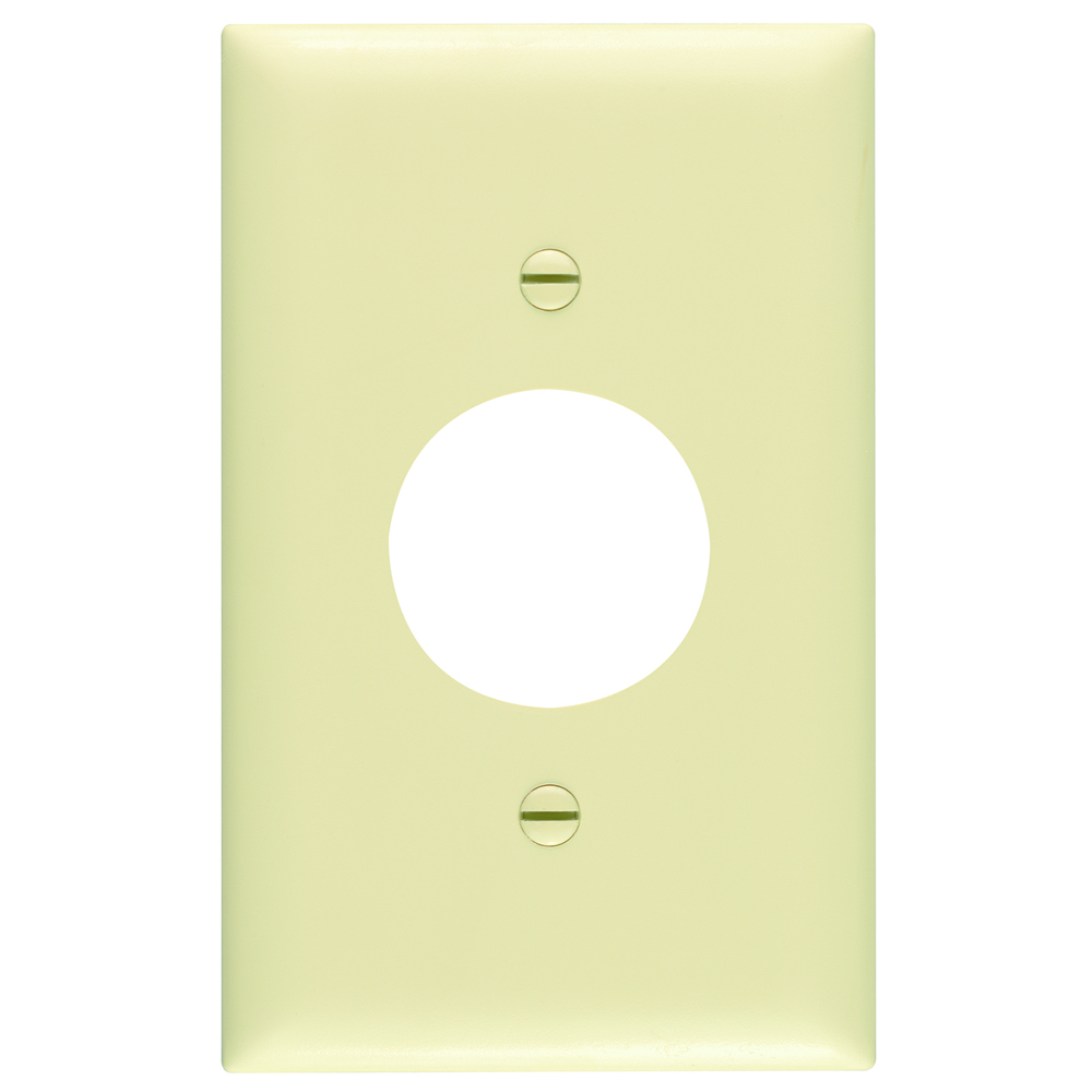 TP7I TradeMaster 1-Gang Nylon Wall Plate, Single Receptacle Opening, Ivory