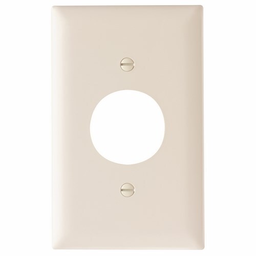 TP7LA TradeMaster 1-Gang Nylon Wall Plate, Single Receptacle Opening, Light Almond