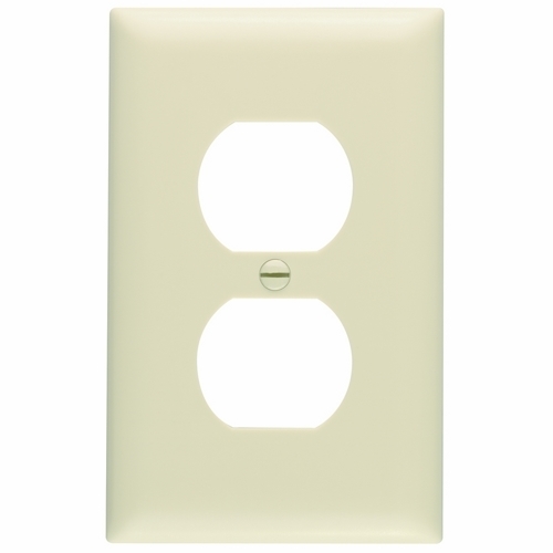 TP8I TradeMaster 1-Gang Nylon Wall Plate, Duplex Receptacle Openings, Ivory