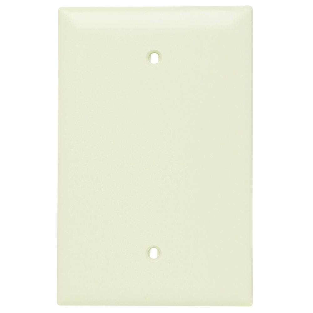 TPJ13LA TradeMaster TPJ Jumbo Blank Wall Plate, 1 Gangs, 6 in, Thermoplastic, Light Almond