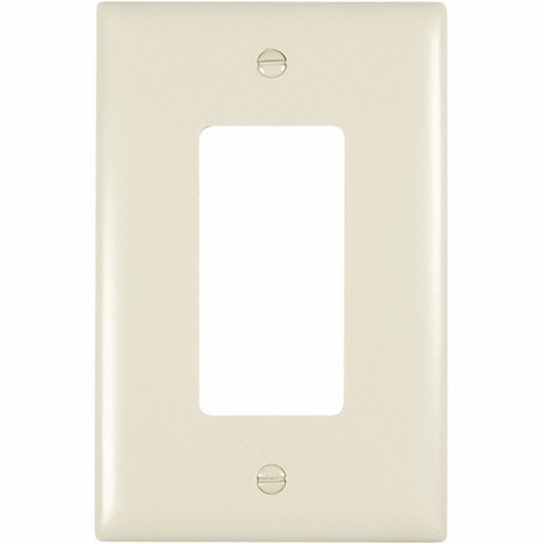 TPJ26LA TradeMaster Junior Jumbo Standard Wall Plate, 1 Gangs, 3-5/16 in W x 4.9 in H, Nylon/Thermoplastic, Light Almond